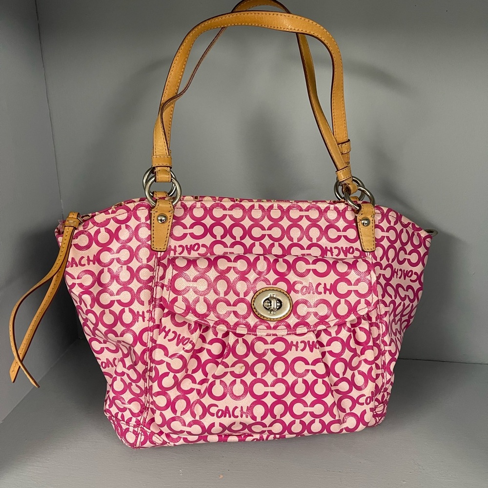Coach crossbody tote in pink